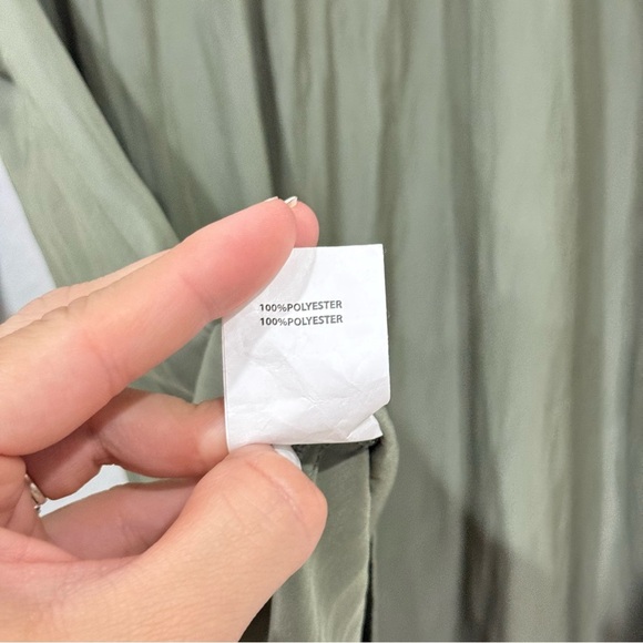 Ramy Brook Clara Slit Sleeve Long Sleeve Green Blouse Women’s Size X-Small - Picture 6 of 6